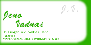 jeno vadnai business card